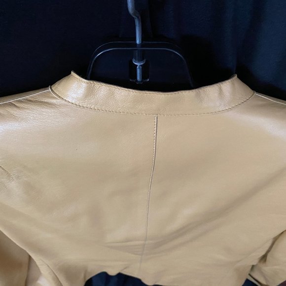 Akris Punto via Saks Jandel Leather jacket, shell, and slacks. - Picture 5 of 16